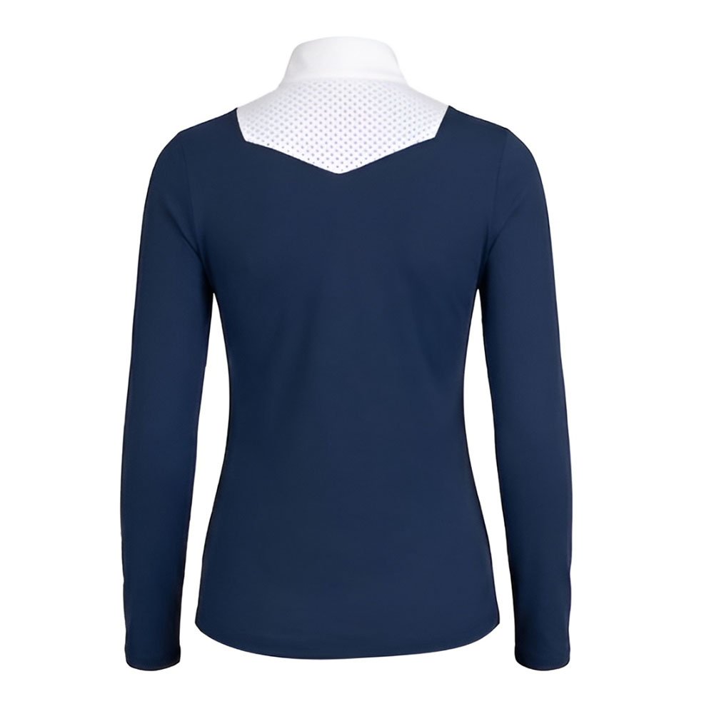 elegant long sleeve equestrian show shirt with standing collar elegant long sleeve equestrian show shirt with standing collar