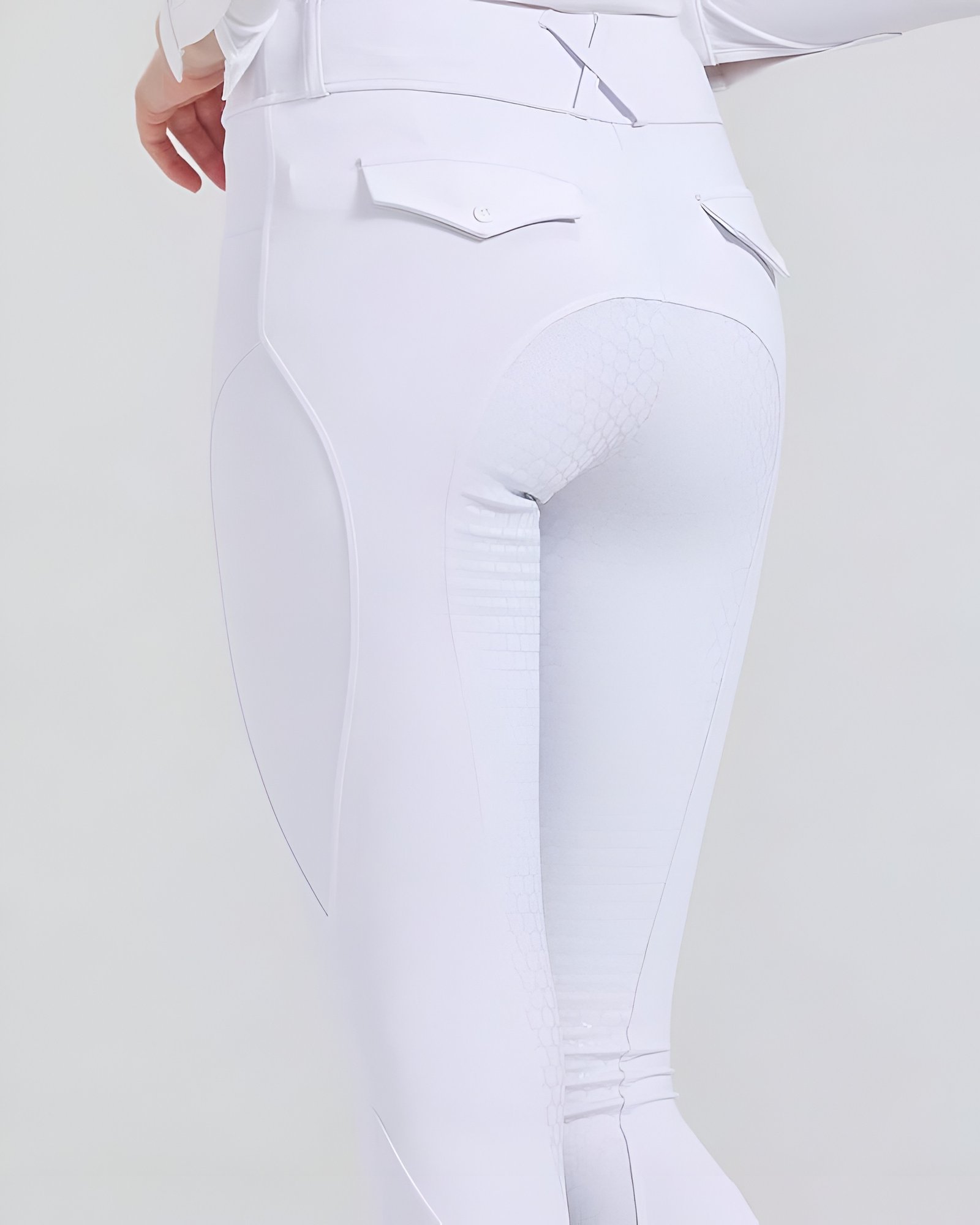 white competition riding breeches with honeycomb full seat grip white competition riding breeches with honeycomb full seat grip