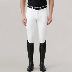 Home premium men's tailored equestrian riding breeches with high density silicone grip