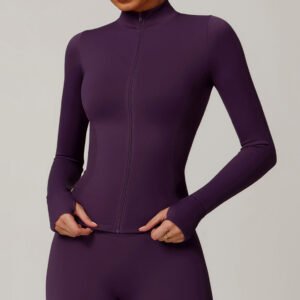 premium full zip mock neck performance equestrian riding training jacket