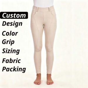premium women's high waist full seat silicone grip equestrian riding tights