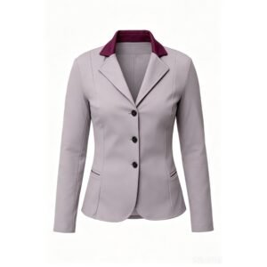 premium women's contrast velvet collar equestrian competition riding jacket