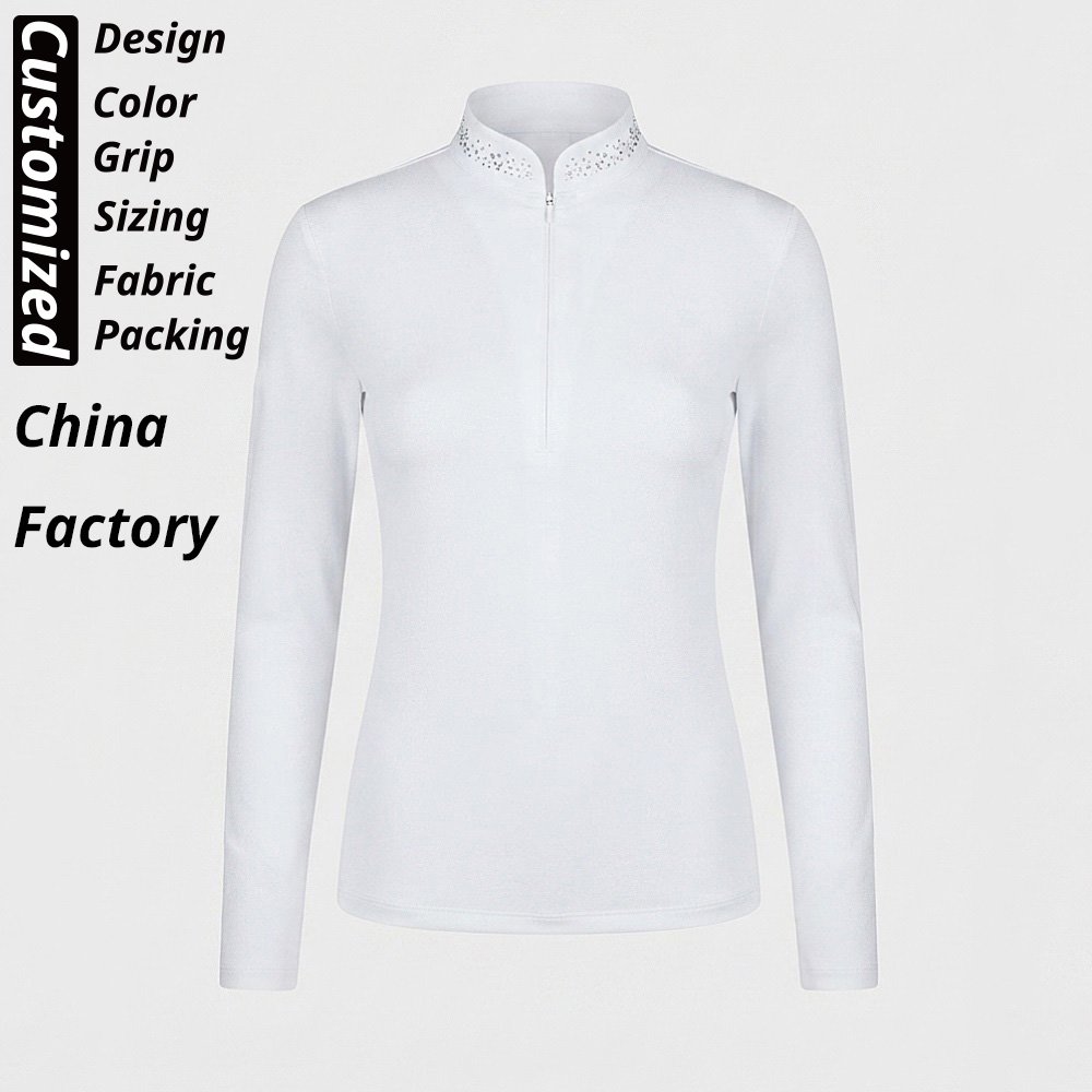 premium women's contrast long sleeve equestrian show shirt (copy) premium women's contrast long sleeve equestrian show shirt (copy)