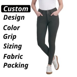 women's high waist full seat silicone grip equestrian breeches