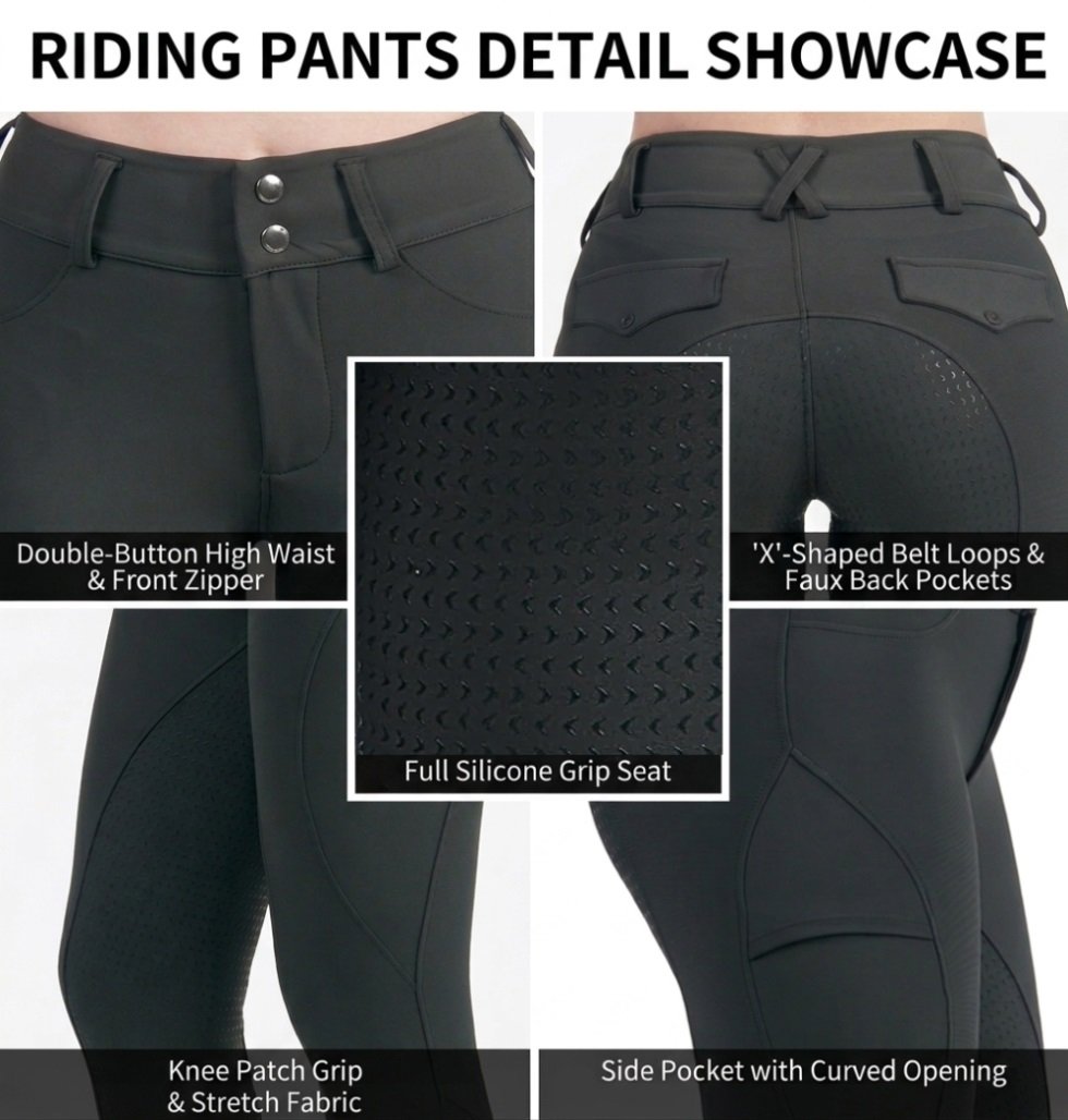 women's high waist full seat silicone grip equestrian breeches women's high waist full seat silicone grip equestrian breeches