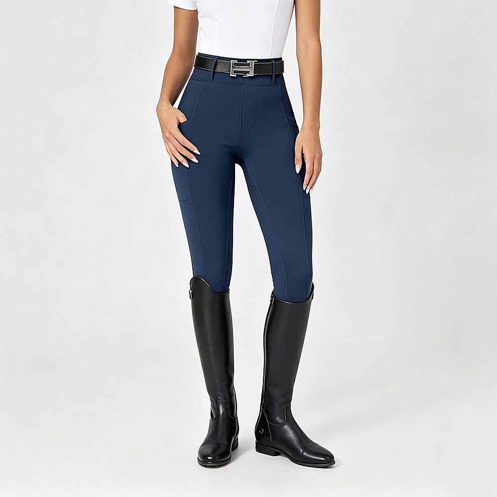 women's high waist navy blue full seat silicone grip riding breeches women's high waist navy blue full seat silicone grip riding breeches