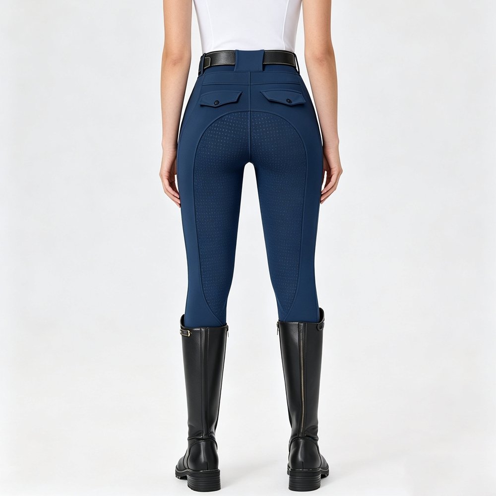 women's high waist navy blue full seat silicone grip riding breeches women's high waist navy blue full seat silicone grip riding breeches