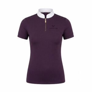 Home women's short sleeve quarter zip equestrian show shirt baselayer
