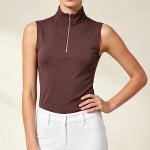 women's short sleeve mesh show shirt with custom rhinestone logo (copy)