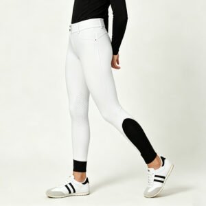 women's high waist knee patch silicone grip competition breeches