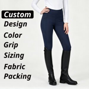 Home women's high waist full seat silicone grip equestrian breeches