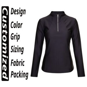 women's long sleeve quarter zip equestrian riding baselayer